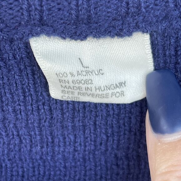 Vintage Masterpiece Apparel Cardigan Sweater Mens Large Blue Fair Isle Winter - Picture 6 of 11